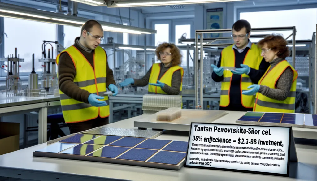 Celule solare tandem perovskit-siliciu ating un record de eficiență de 35% și redesenează viitorul energiei regenerabile