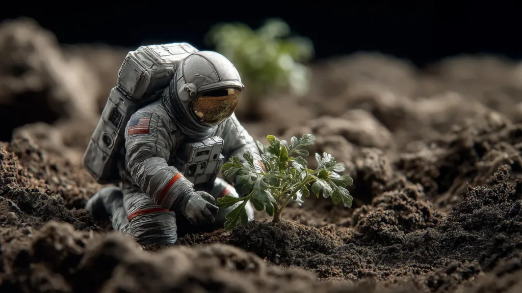 Năutul ar putea deveni prima hrană cultivată pe Lună: cercetători obțin recolte în sol lunar simulant