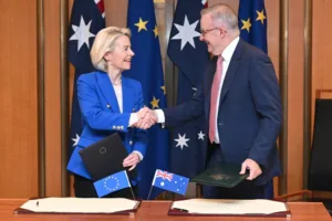 UE și Australia semnează un acord de liber schimb și anunță un parteneriat de apărare
