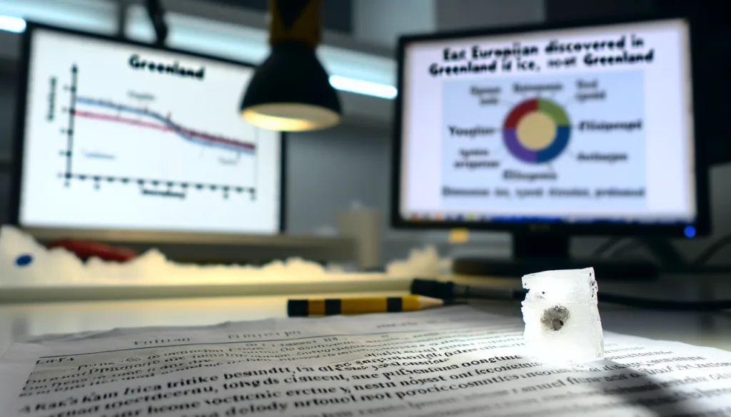 Un vârf de platină ascuns în gheața Groenlandei: vulcanii, nu cometele, par vinovați