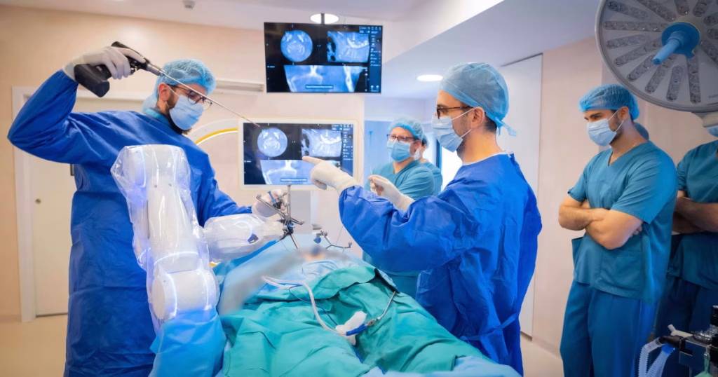 Neurochirurgie robotică la Cluj: o coloană întoarsă la normal după o operație de peste 10 ore