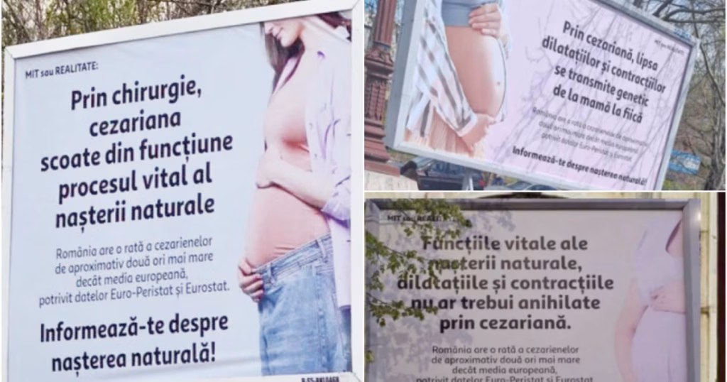 Senatoarea Diana Buzoianu reclamă la ANPC şi primării panourile care descurajează operaţia cezariană: „Fake news” în spaţiul public